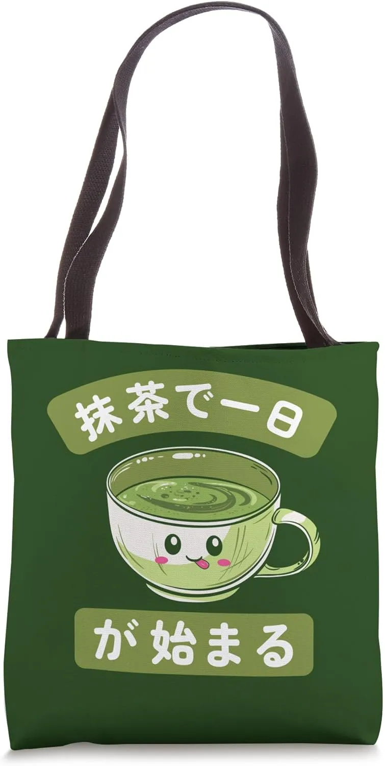 抹茶で一日が始まる Matcha Tea Japanese Tea Ceremony Japan Tote Bag
