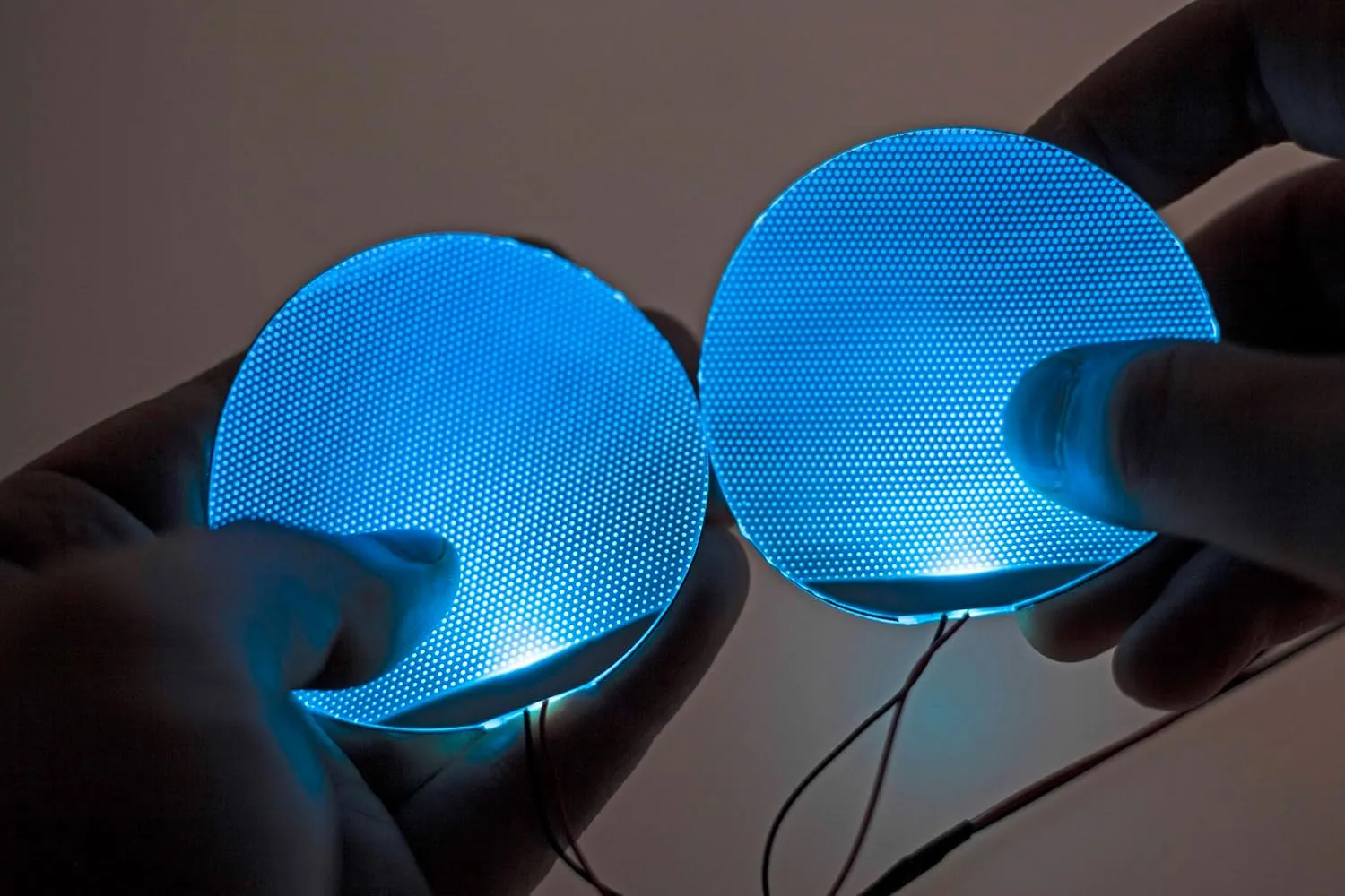 [ Round ] ice Blue Star-Lord Decorations led Light Flexible Helmet Lights Cosplay DIY kit RGB Superhero for Men Gifts