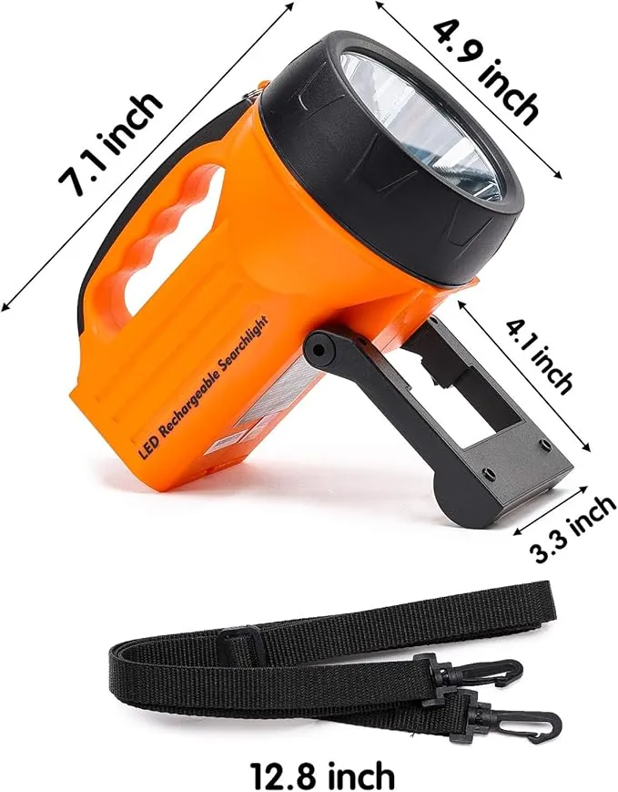 10 Watt 1000 Lumens LED Rechargeable Spotlight Flashlight