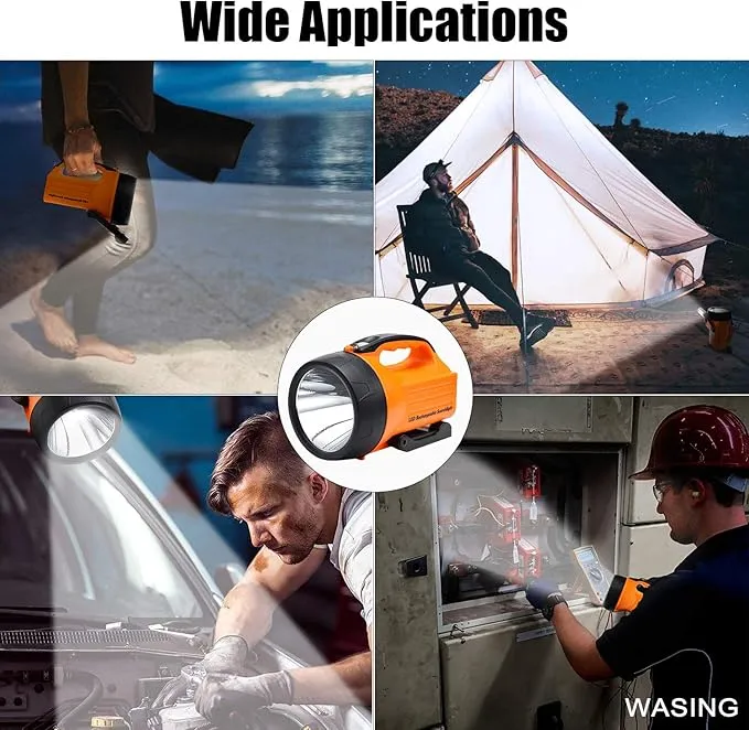 10 Watt 1000 Lumens LED Rechargeable Spotlight Flashlight