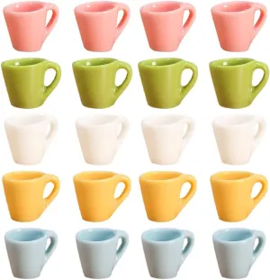100 Pcs Miniature Cup Miniature Coffee Cup Dollhouse Coffee Mug Miniature Kitchen Cup Mini Coffee Mug