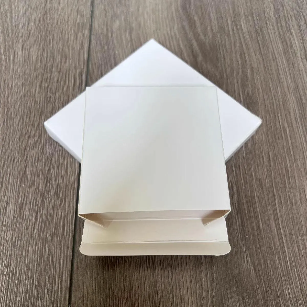 100pcs White Card Box Small Square Folding Box Flat Gift Packaging Storage Box