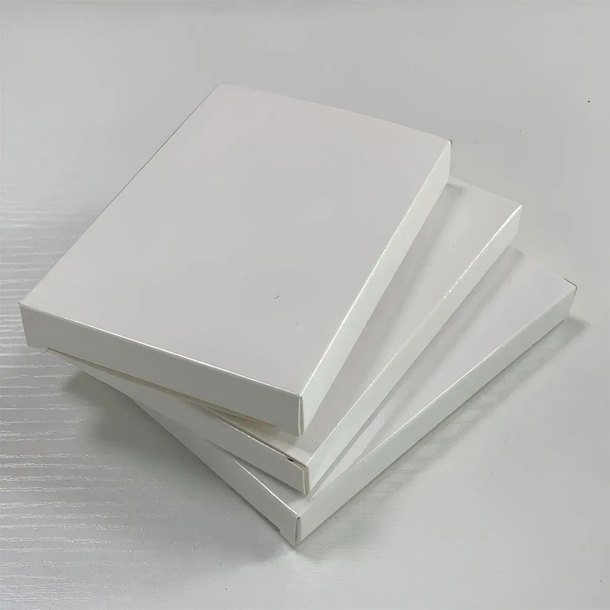 100pcs White Card Box Small Square Folding Box Flat Gift Packaging Storage Box