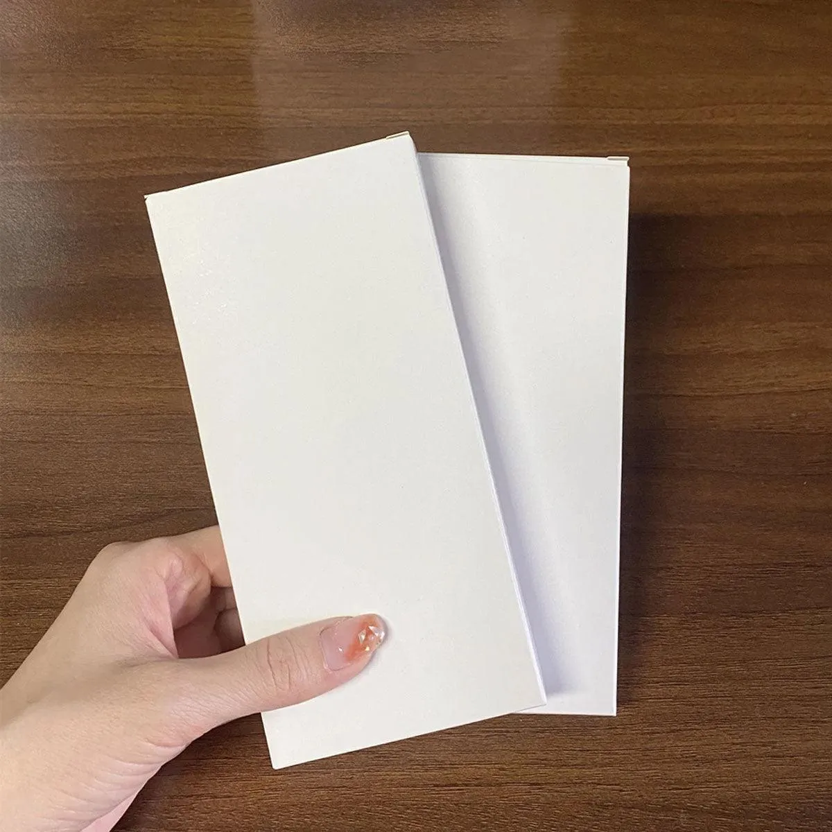 100pcs White Card Box Small Square Folding Box Flat Gift Packaging Storage Box