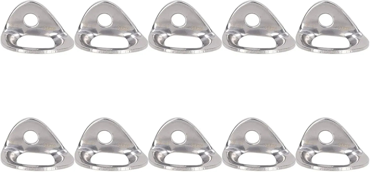 10Pcs Climbing Hanger, Stainless Steel Climbing Rock Climbing Nut Hanger, Climbing Anchor Bolting Hanger for Climbing