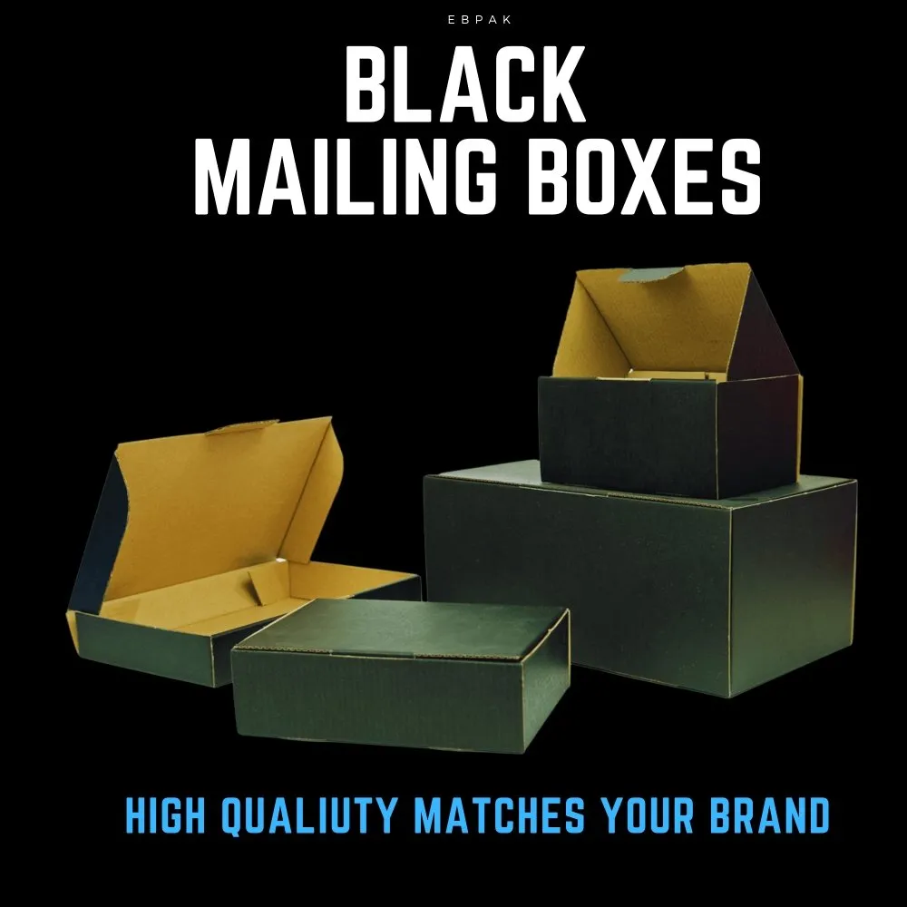 150 x 100 x 75mm Die Cut Black Mailing Box B54
