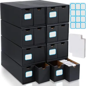 16 Pack Trading Card Storage Box, with 50 Dividers and Labels, 9600  Trading Card Organizer Storage Box for Collection Games, Star, Baseball Card Organizer Supplies