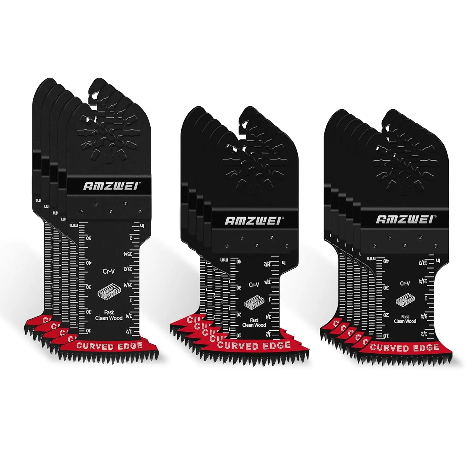 16PCS Japanese Teeth Oscillating Tool Blade, CRV Extra Long Multi Tool Blade Kits for Wood Clean Cutting, Universal Oscillating Saw Blades Fit Dewalt Bosch Milwaukee Makita Ryob
