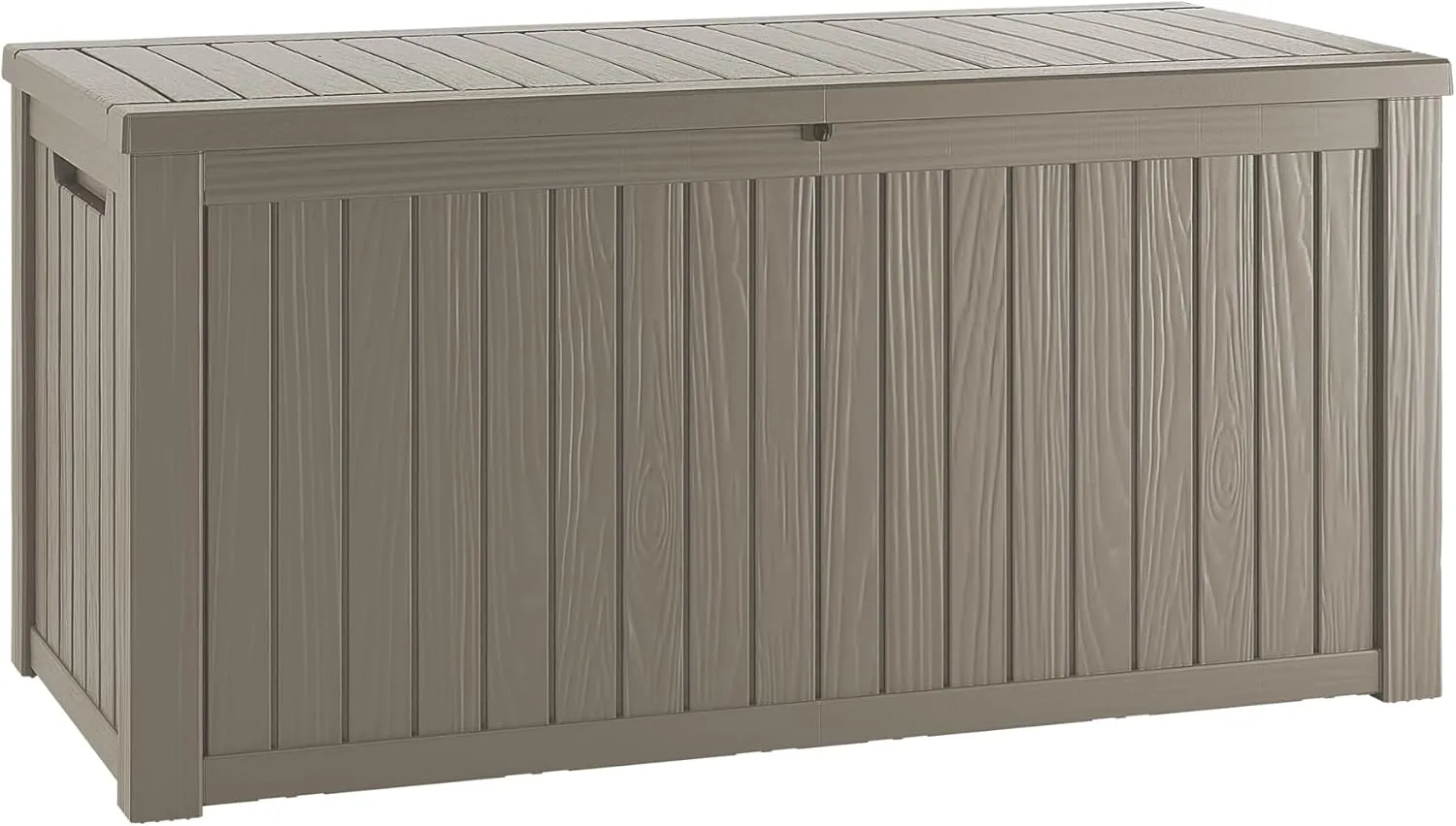 180 Gallon Lockable Resin Deck Box, Waterproof Outdoor Storage Box for Patio Furniture, Garden Tools, Pool Accessories, UV-Resistant Outside Delivery Grey