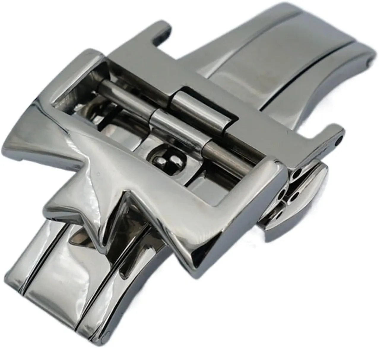18mm 20mm 316L Stainless Steel Double By Double Open Watch Buckle Clasp Strap Deployant For Watchbands
