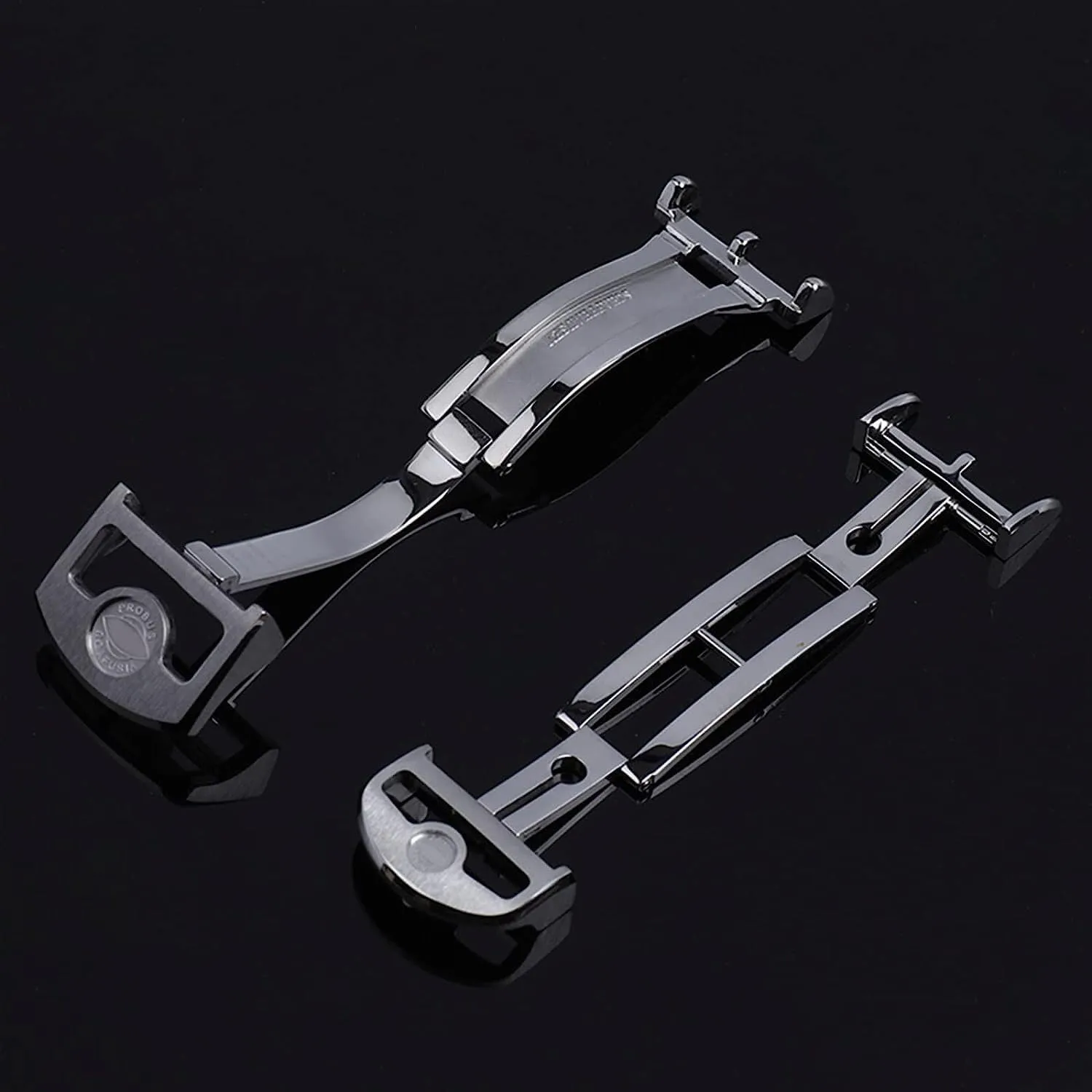 18mm 316L Stainless Steel Deployment Butterfly Watch Buckle For IWC Big Pilot Spitfire Strap Folding Clasp