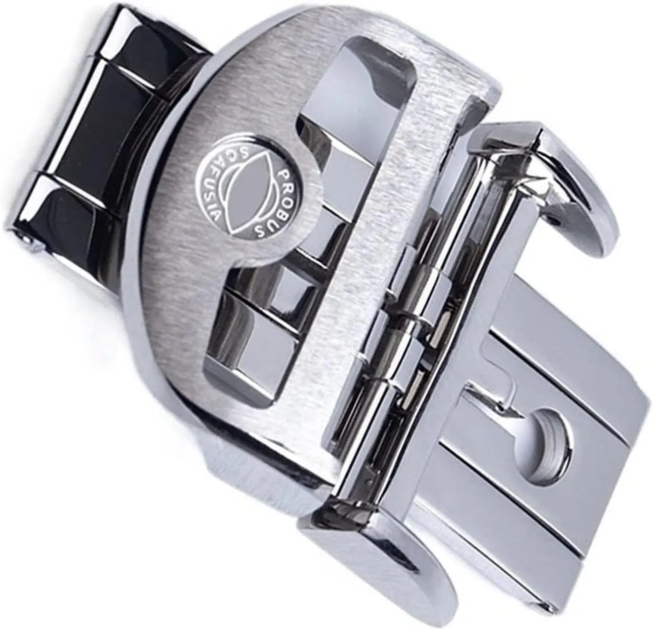 18mm 316L Stainless Steel Deployment Butterfly Watch Buckle For IWC Big Pilot Spitfire Strap Folding Clasp