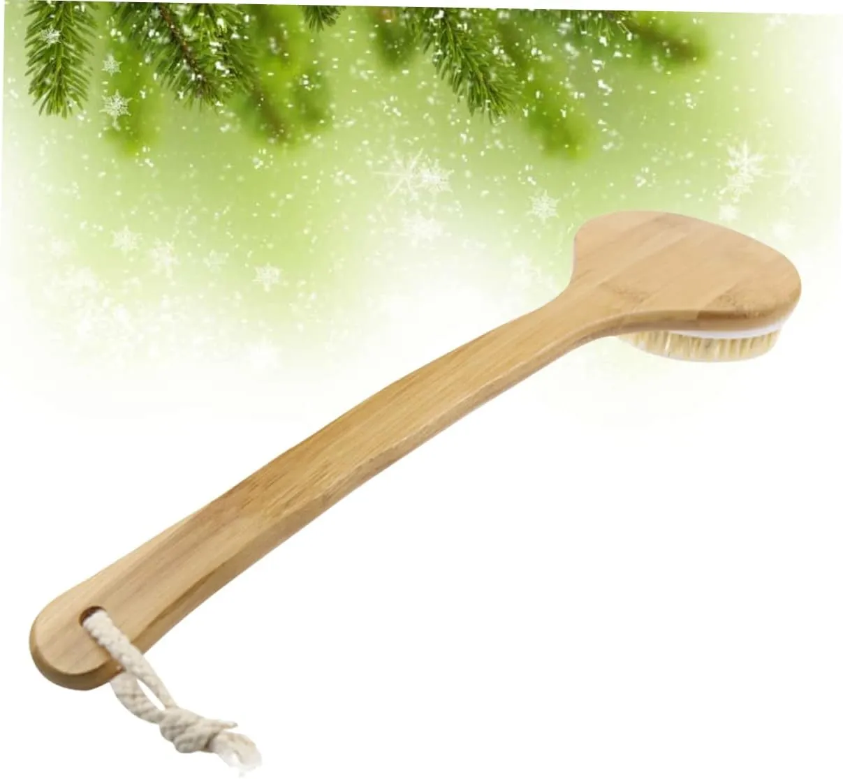 1pc Bristle Brush Cleansing Brush Fascia Body Brush Body Exfoliator Exfoliating Body Scrub Body Massager Towel Sponge Washcloths Paddle Face Tool Body Dry Brush Men Wooden Khaki/1124