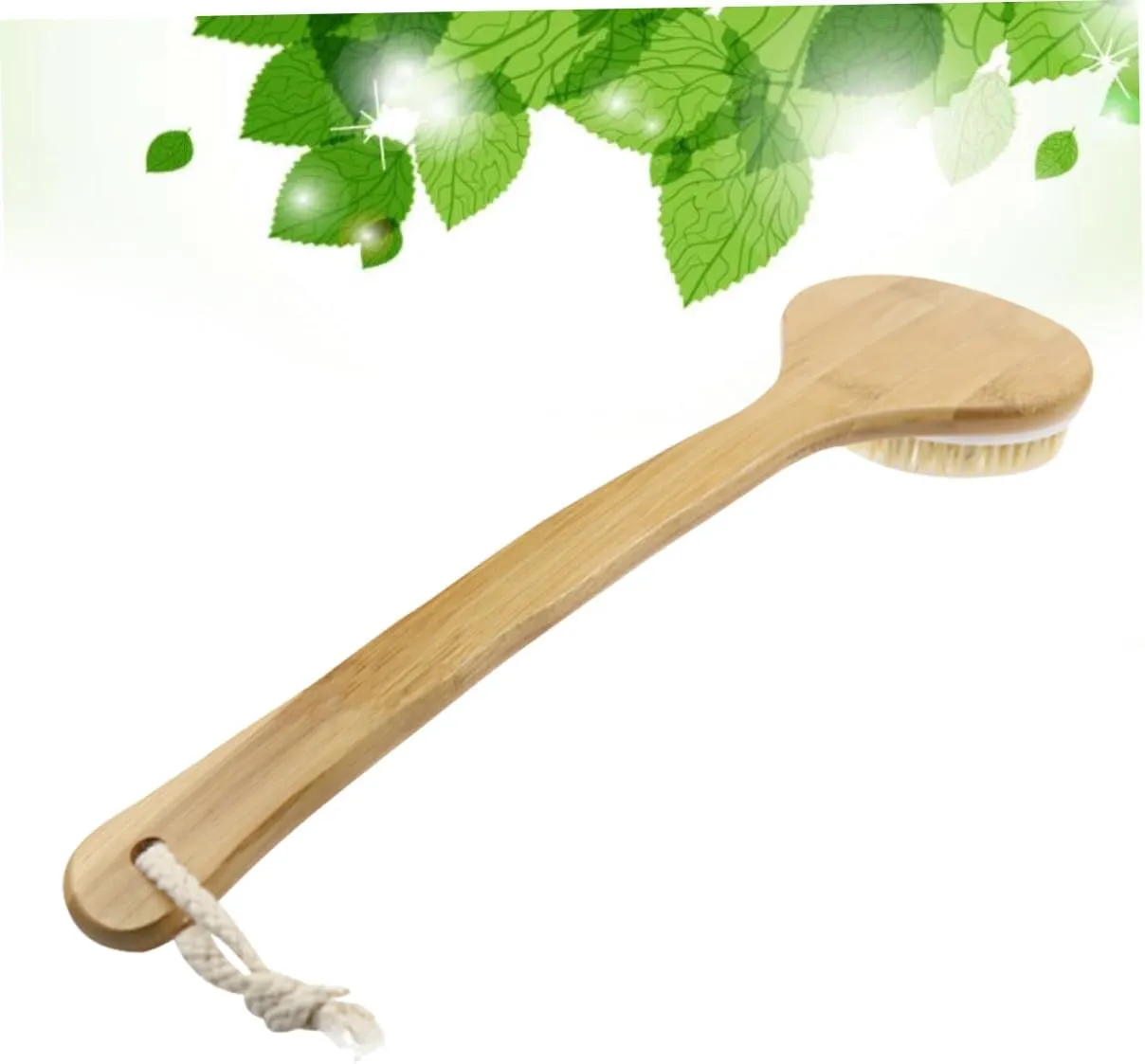 1pc Bristle Brush Cleansing Brush Fascia Body Brush Body Exfoliator Exfoliating Body Scrub Body Massager Towel Sponge Washcloths Paddle Face Tool Body Dry Brush Men Wooden Khaki/1124