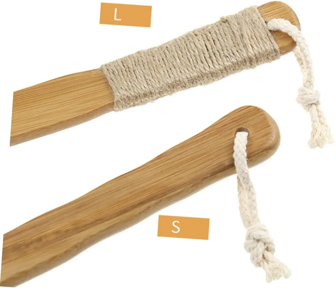 1pc Bristle Brush Cleansing Brush Fascia Body Brush Body Exfoliator Exfoliating Body Scrub Body Massager Towel Sponge Washcloths Paddle Face Tool Body Dry Brush Men Wooden Khaki/1124