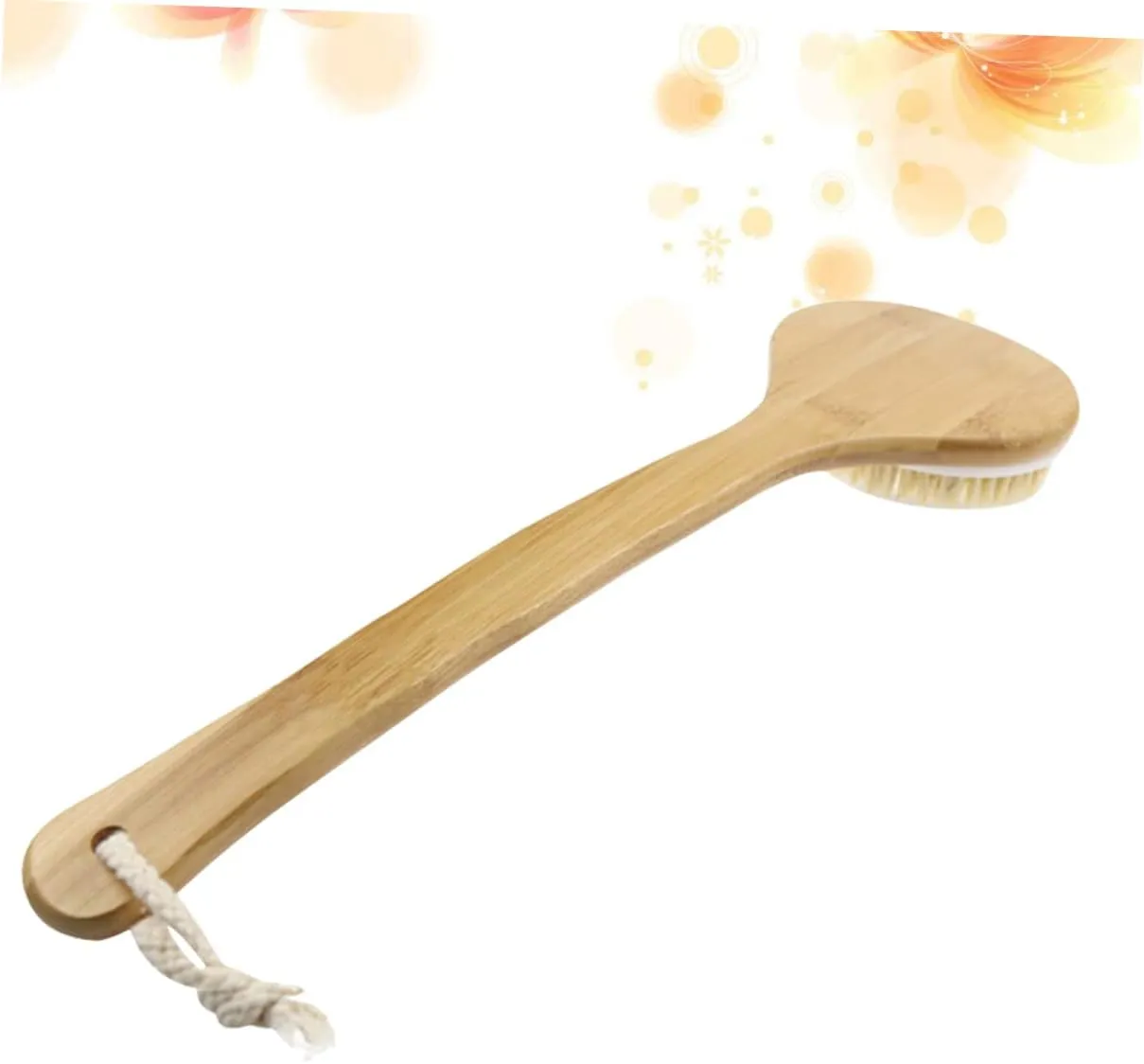 1pc Bristle Brush Cleansing Brush Fascia Body Brush Body Exfoliator Exfoliating Body Scrub Body Massager Towel Sponge Washcloths Paddle Face Tool Body Dry Brush Men Wooden Khaki/1124