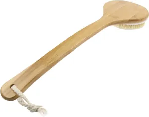1pc Bristle Brush Cleansing Brush Fascia Body Brush Body Exfoliator Exfoliating Body Scrub Body Massager Towel Sponge Washcloths Paddle Face Tool Body Dry Brush Men Wooden Khaki/1124