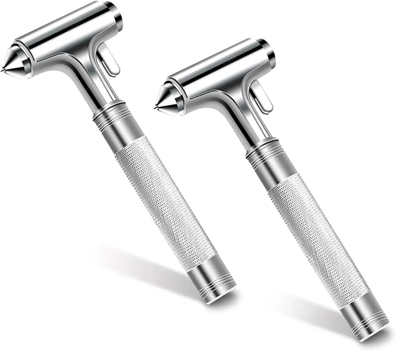 2-Pack Alloy Car Escape Hammer with KM46 Tungsten Tip, 3-in-1 Multifunctional Glass Breaker & Seatbelt Cutter, Car Emergency Rescue Tools Car Window Breaker Compatible with Tesla Model 3/Y/S/X