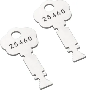 2-Pack, Honkador Fire Alarm Master Box Key, 25460 Christmas Tree Fire Rescue Key Compatible with Gamewell and Elevator, Firefighter's Tools, Silver