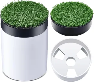 2 Sets Golf Hole Cup for Putting Green Golf Accessories for Backyard Practice with Plastic Hole Cups Cover for Base Enhanced Home Golfing Experience