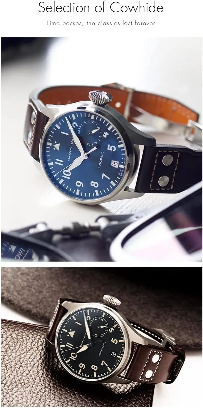 20mm 21mm 22mm Italian Cowhide Watch Strap Black Blue Brown Watch Band For IWC PILOT Mark PORTUGIESER PORTOFINO WatchBands