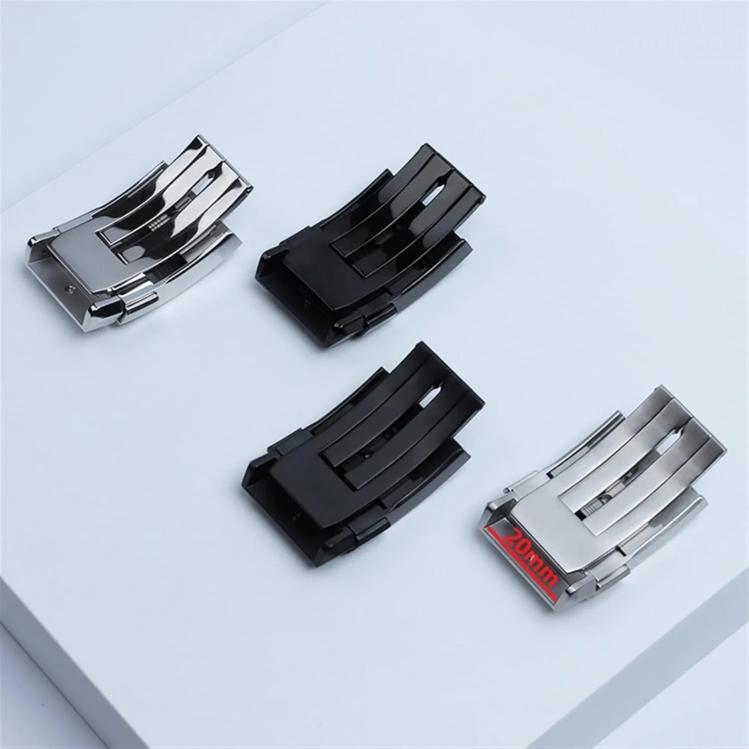 20mm Stainless Steel Buckle For Breitling Classic clasp 1884 Men Rubber Silicone Strap Adjusted Folding Buckle