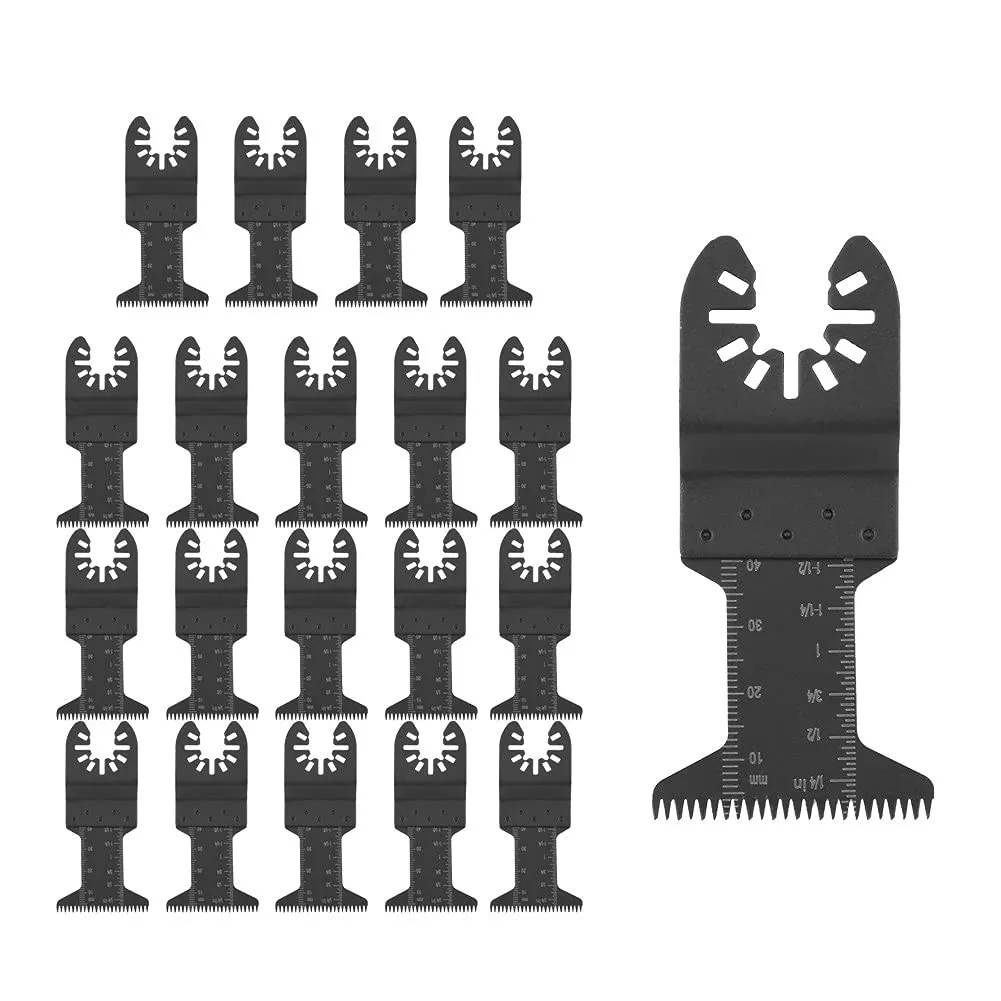 20Pcs Universal HCS Saw Blades 44mm Sharp Tidy Teeth Digital Scale Oscillating Multi Tool for Cutting Wood