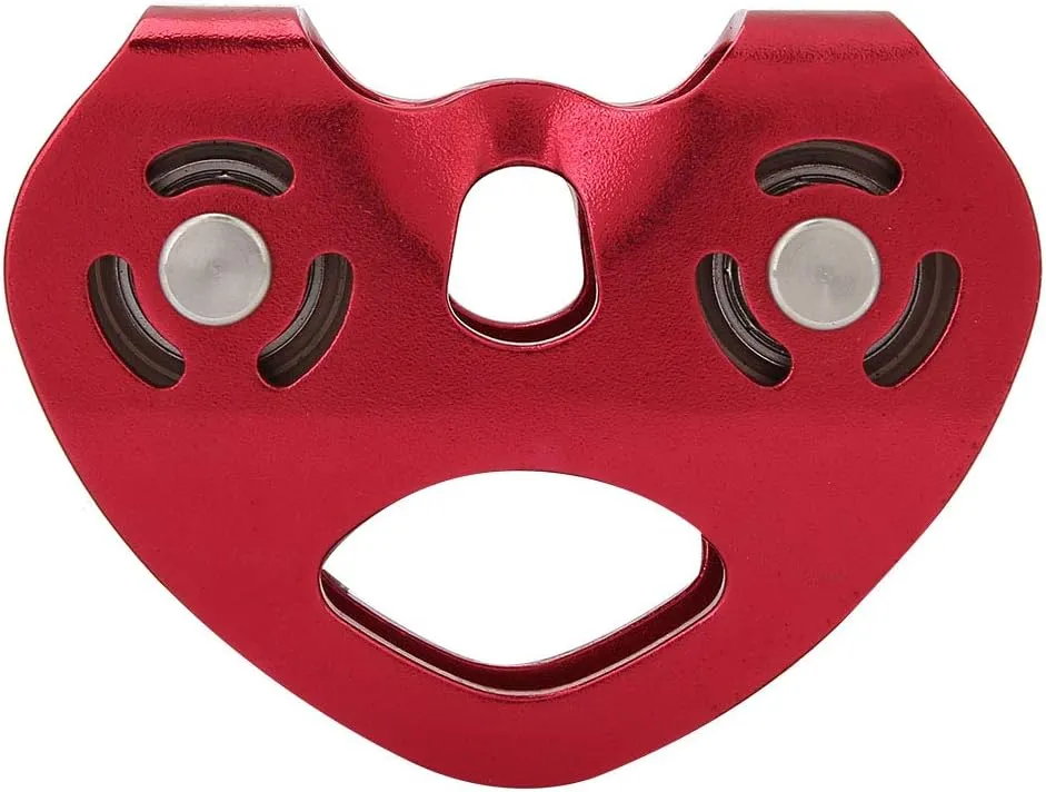25KN Climbing Pulley, Aluminium Alloy Outdoor Heavy Duty Swivels Rope Pulley Block for Climbing, Aloft Work, Rescue, Rappelling, Etc
