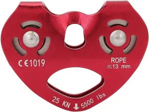 25KN Climbing Pulley, Aluminium Alloy Outdoor Heavy Duty Swivels Rope Pulley Block for Climbing, Aloft Work, Rescue, Rappelling, Etc
