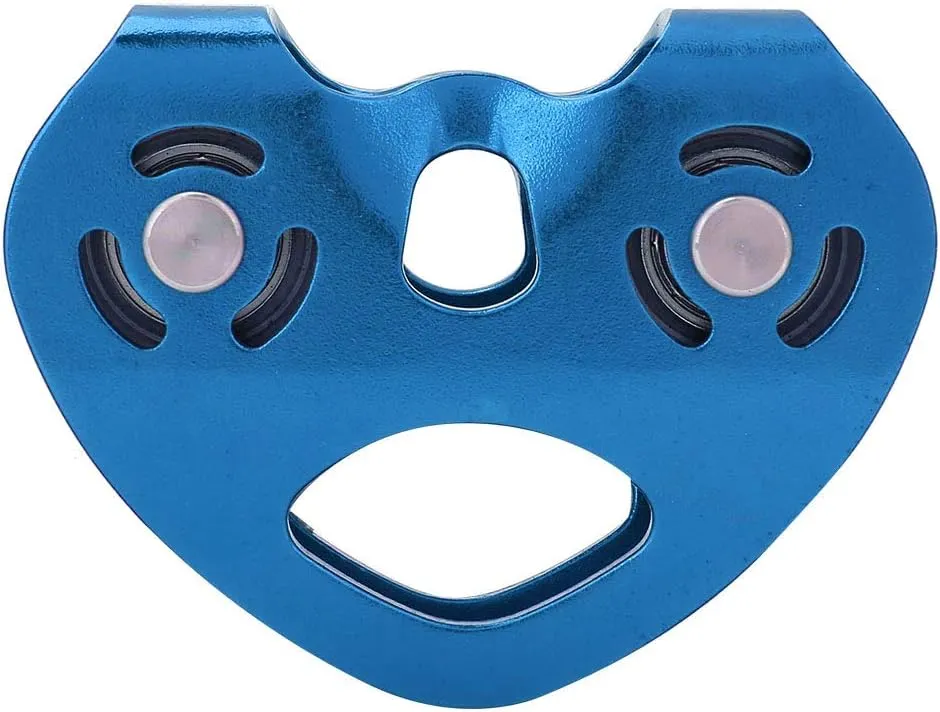 25KN Climbing Pulley, Aluminium Alloy Outdoor Heavy Duty Swivels Rope Pulley Block for Climbing, Aloft Work, Rescue, Rappelling, Etc