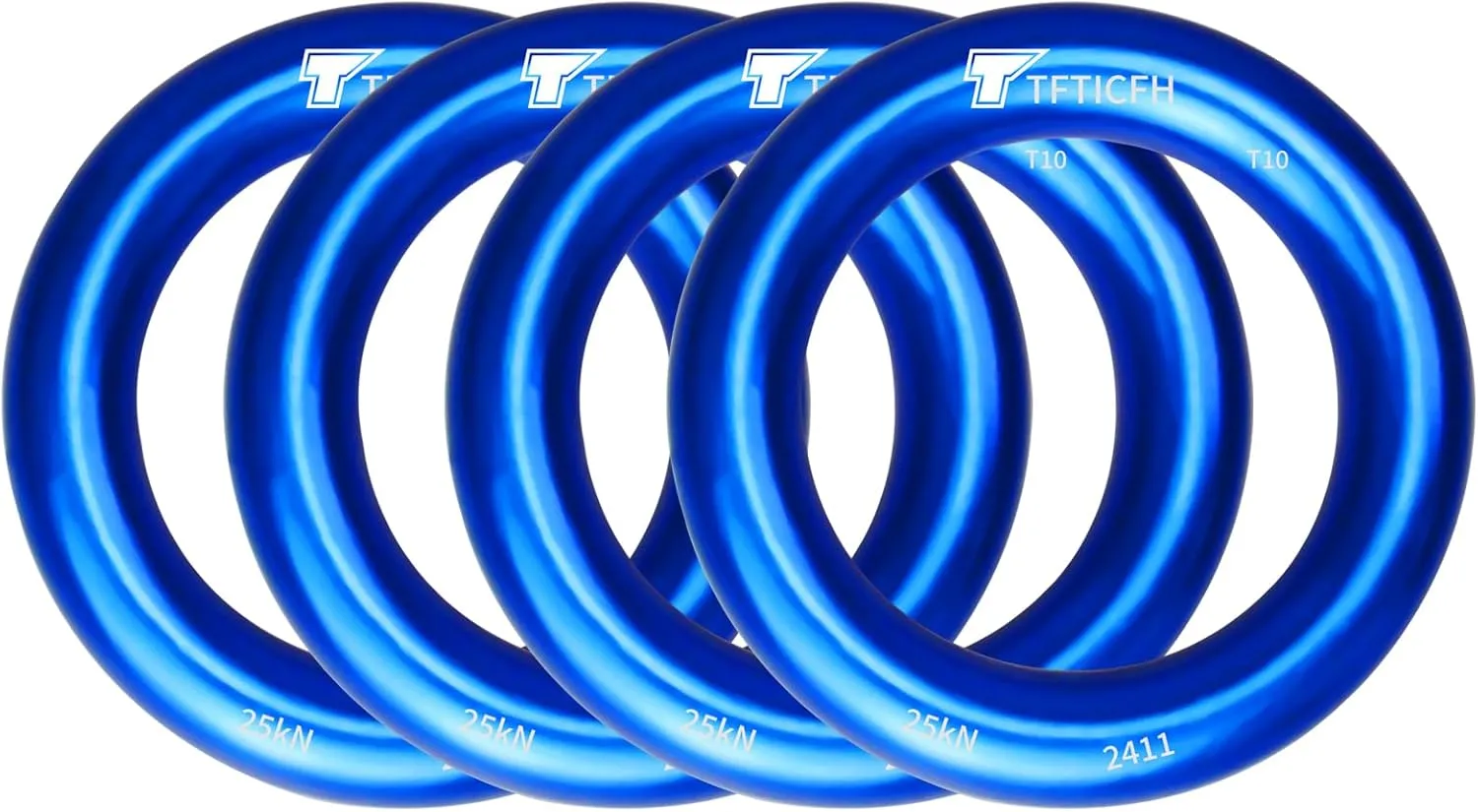 25kN Rappel Ring, Aluminum Climbing O-Ring, High Strength Durable Tension Ring for Rock Climbing Arborist Hammock Rescue Slackline Rigging Tree Climbing Rappelling