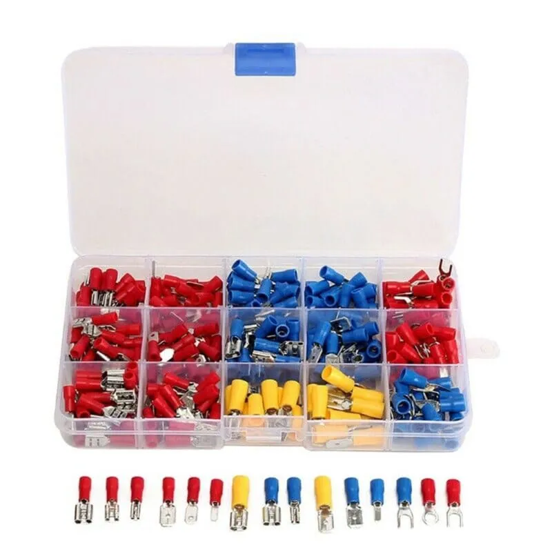 280 Pcs Electrical Wire Connector Insulated Shovel Type Copper Crimp Terminals Quick Disconnect Crimp Terminals