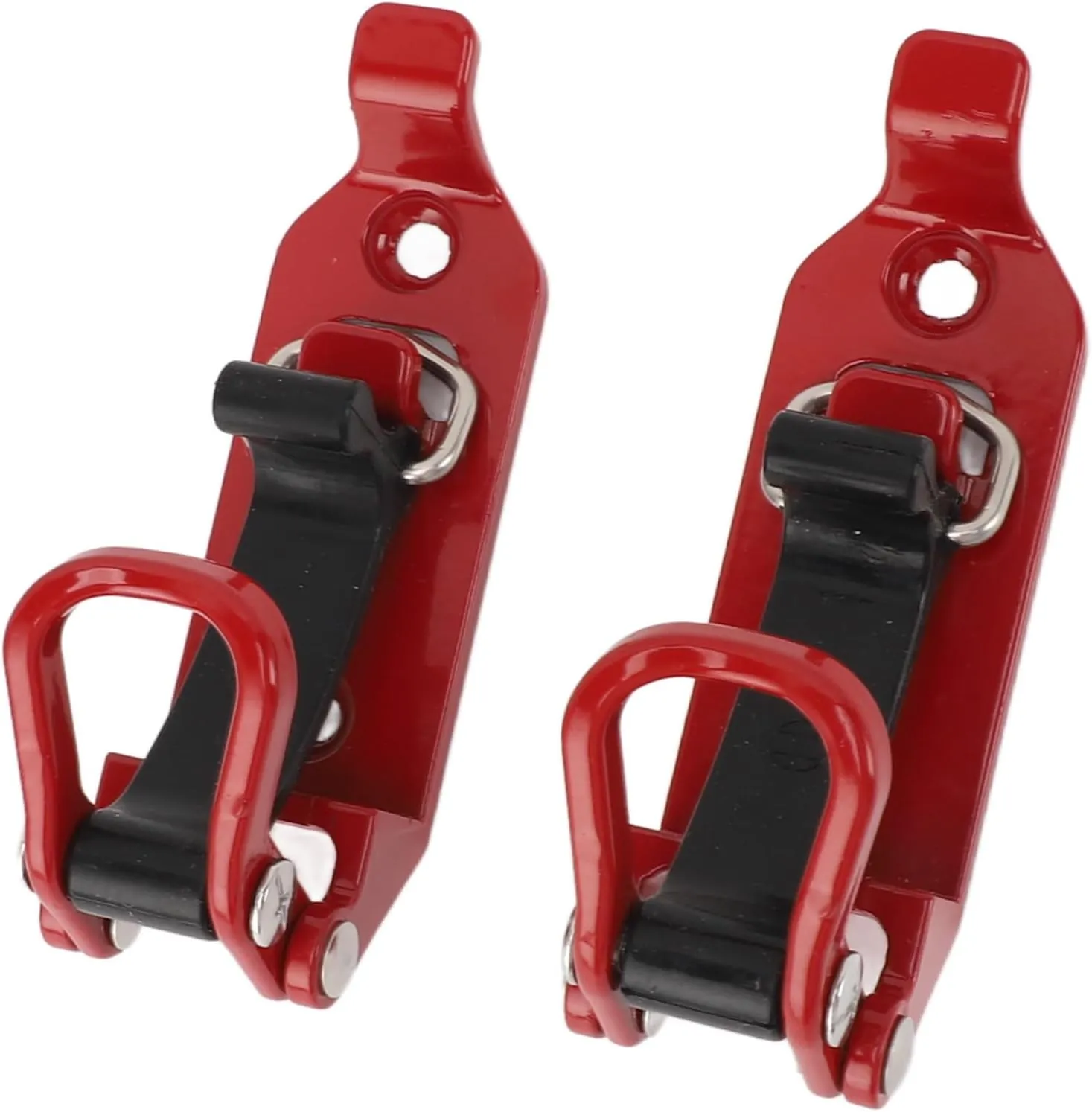 2pcs Roof Rack Shovel Mount Good Weight Bearing Capacity Axe Holder Clamp Metal Rubber Clamp Mounting Kit for Car Truck Boats (Red)
