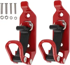 2pcs Roof Rack Shovel Mount Good Weight Bearing Capacity Axe Holder Clamp Metal Rubber Clamp Mounting Kit for Car Truck Boats (Red)