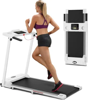 3.0 HP Foldable Portable Folding Small Treadmills for Home Office with 300 LBS Capacity, Walking Running Exercise Electric Compact Treadmill with LED Display