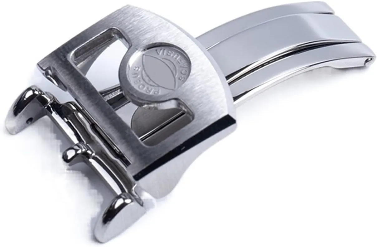 316L Stainless Steel 18mm Deployment Butterfly Watch Buckle For IWC Big Pilot Spitfire Leather Watchband Strap Folding Clasp