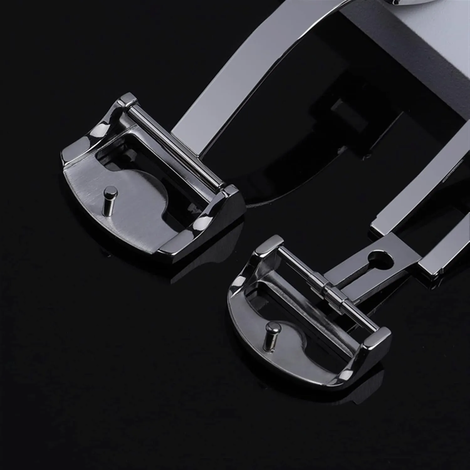 316L Stainless Steel 18mm Deployment Butterfly Watch Buckle For IWC Big Pilot Spitfire Leather Watchband Strap Folding Clasp