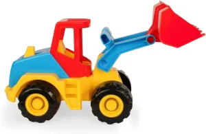 35314 35314-Tech Truck Wheel Loader with Movable Front Shovel, Sturdy Excavator with Steel Axles, Approx. 27 x 11.5 x 15 cm, from 12 Months, Ideal as a Gift for Creative Play, Colourful