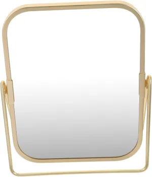 360Degree Decorative Makeup Mirror with Metal Stand Rotating Double Sided Vanity Desk Mirror for Stylish Decoration Present for All Occasions