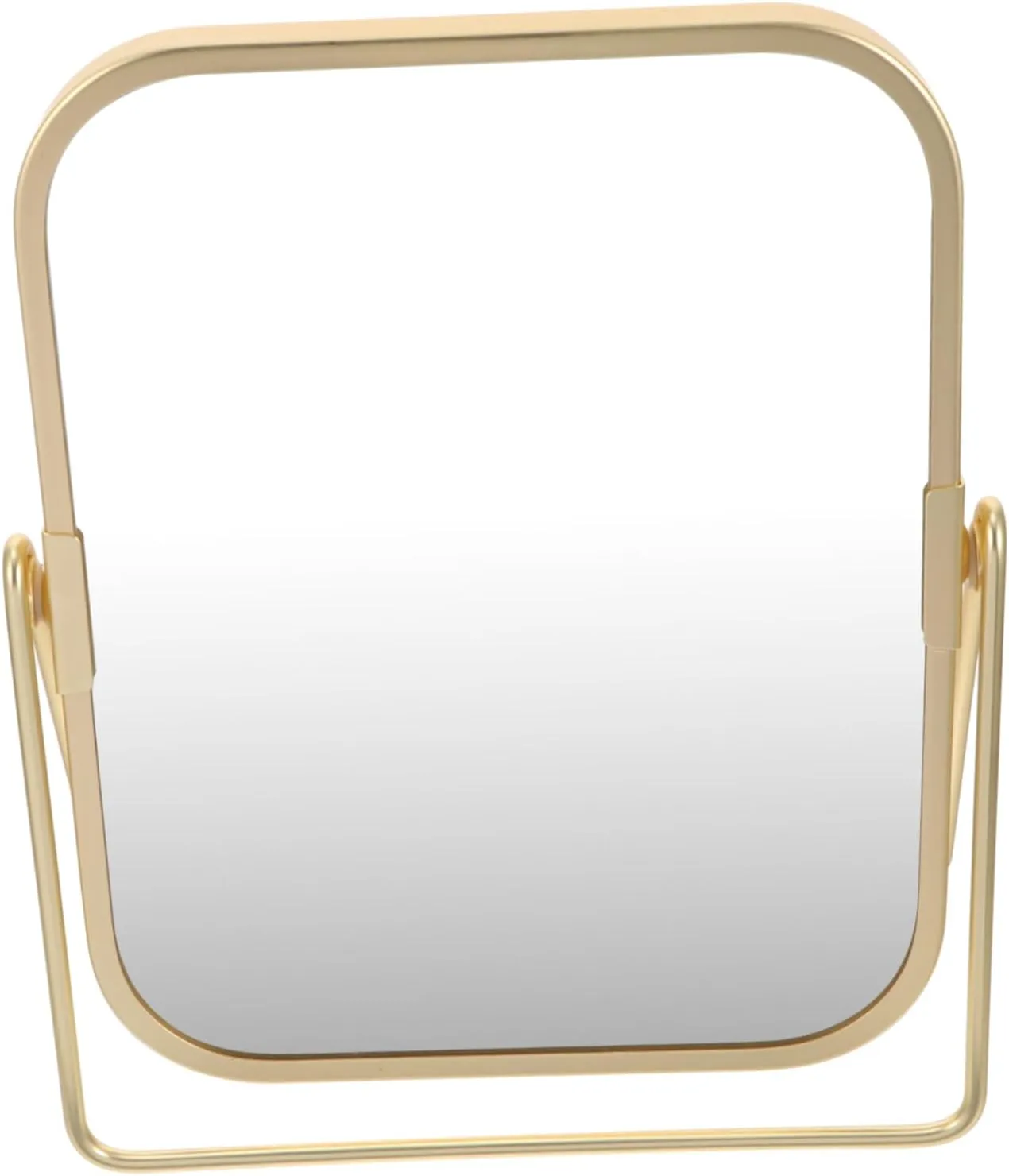 360Degree Decorative Makeup Mirror with Metal Stand Rotating Double Sided Vanity Desk Mirror for Stylish Decoration Present for All Occasions