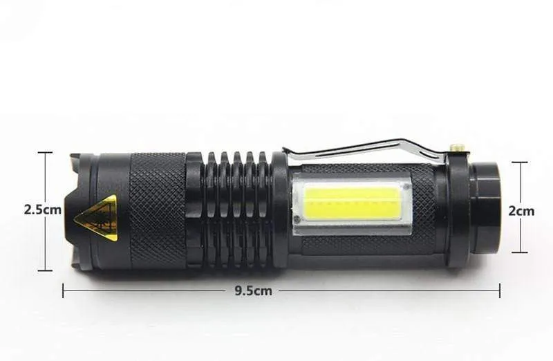 3800LM XML-Q5 COB LED Portable Flashlight