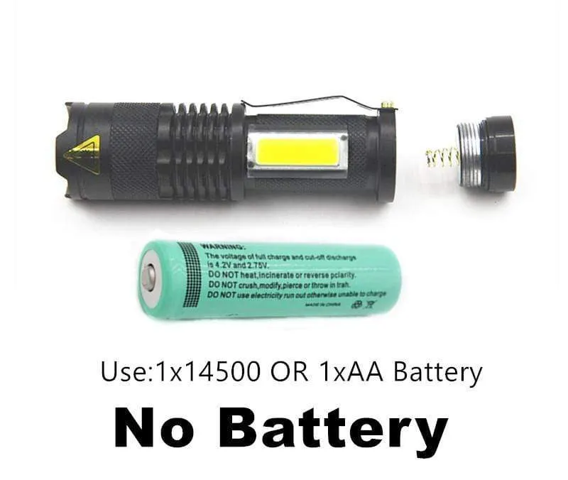 3800LM XML-Q5 COB LED Portable Flashlight
