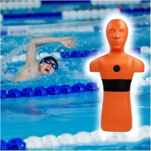 39.4 in Drowning Prevention Teaching Tools, Water Life-Saving Training Dummy with Inlet & Outlet Ports, Pool Rescue Training Equipment for Safety Education