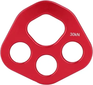 4 Holes Rigging Plate Red Climbing Rigging Plate 36KN Aluminum Rigging Plate Climbing Multi Anchor Point Connector Gear for Aerial Dance Climbing
