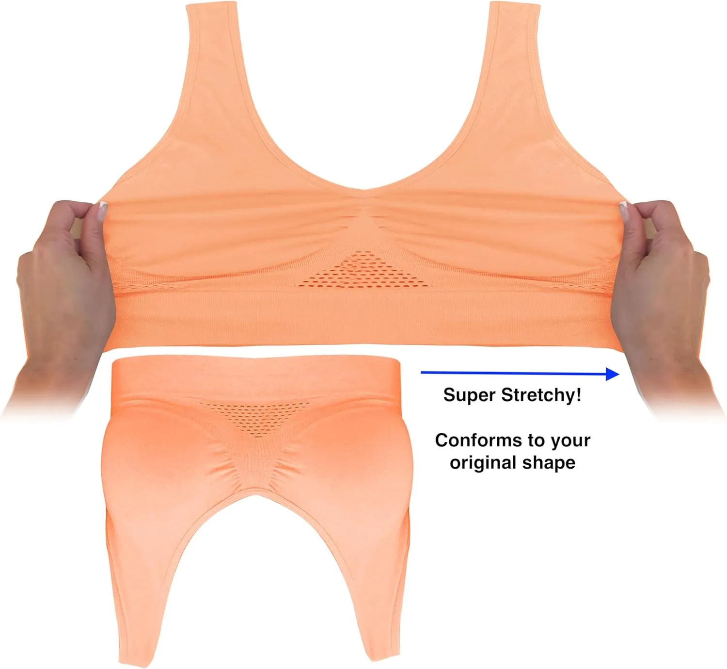 4-Pack Women's Seamless Wireless Cooling Unpadded Comfort Bra