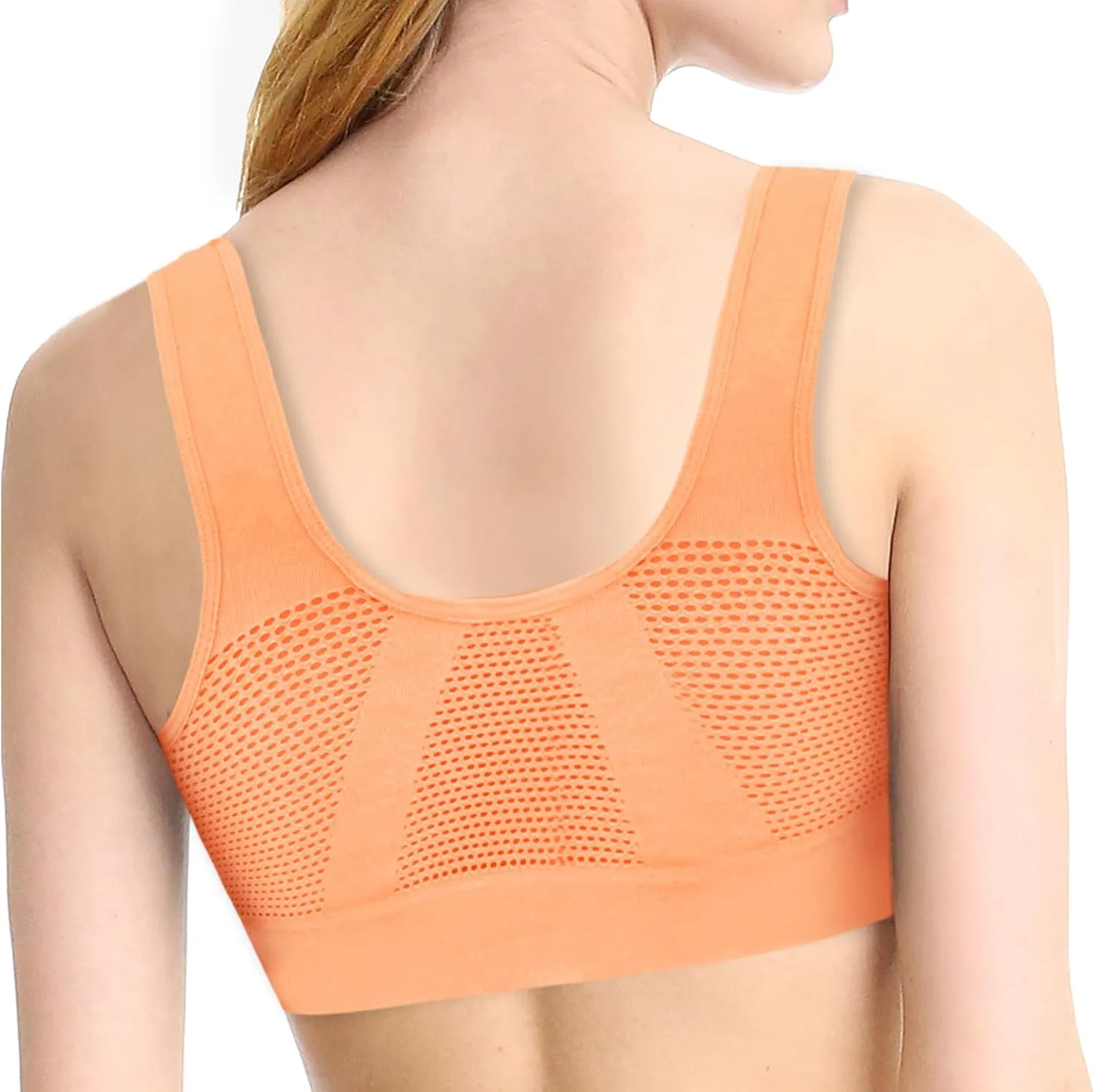4-Pack Women's Seamless Wireless Cooling Unpadded Comfort Bra