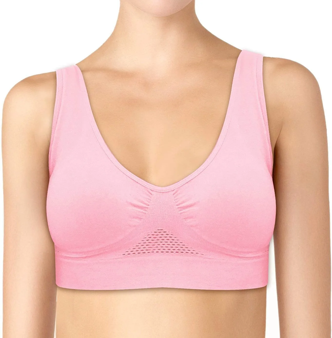 4-Pack Women's Seamless Wireless Cooling Unpadded Comfort Bra