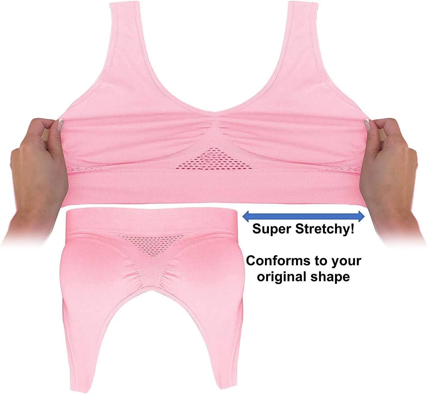 4-Pack Women's Seamless Wireless Cooling Unpadded Comfort Bra