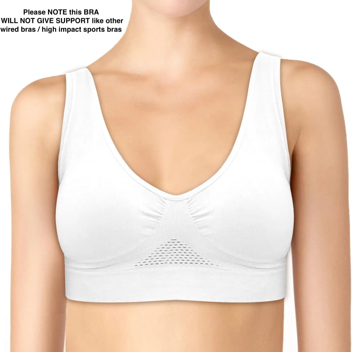 4-Pack Women's Seamless Wireless Cooling Unpadded Comfort Bra