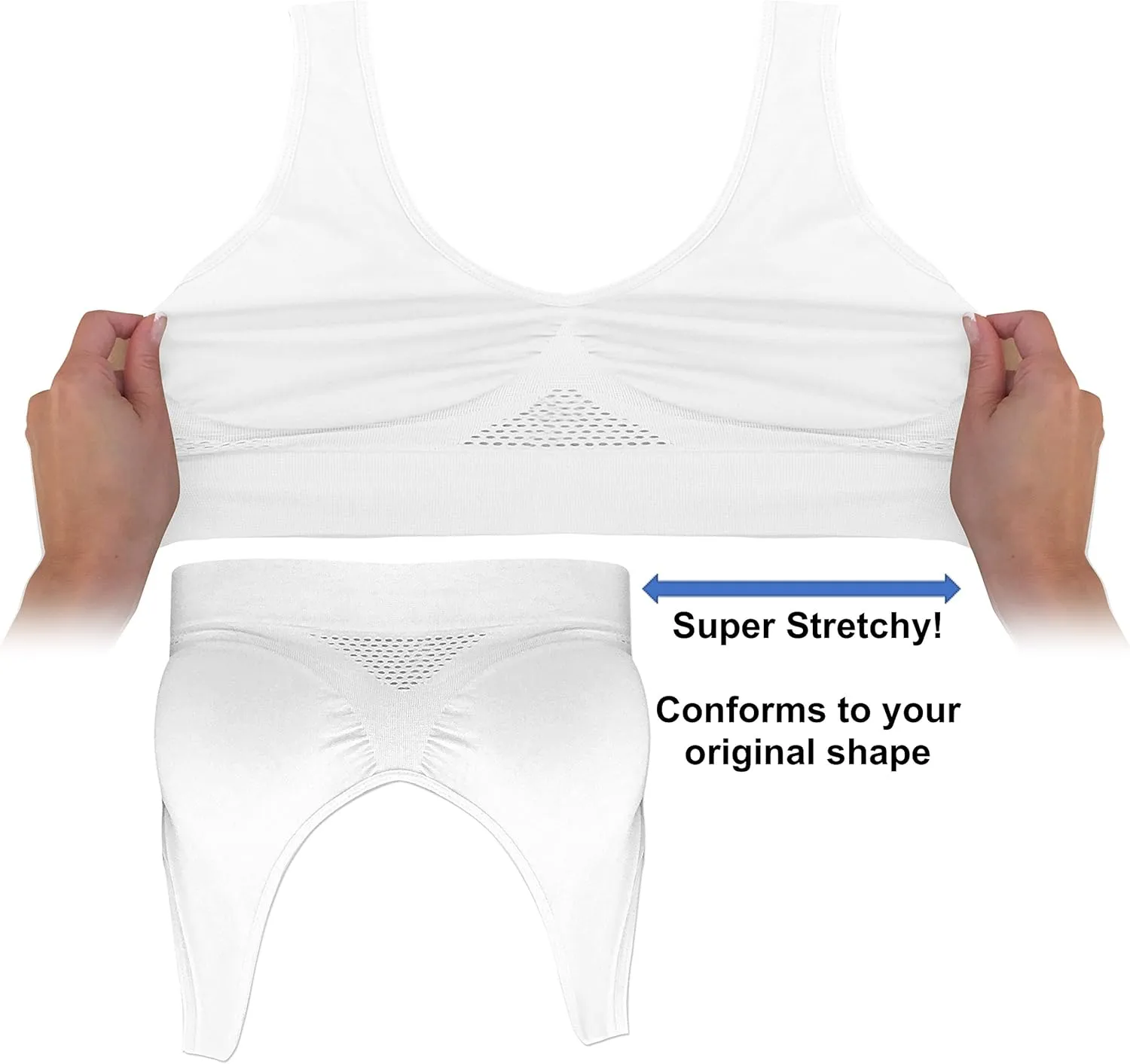 4-Pack Women's Seamless Wireless Cooling Unpadded Comfort Bra
